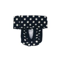 White Polka Dot on Vintage Black  Cat Diaper Pull-up