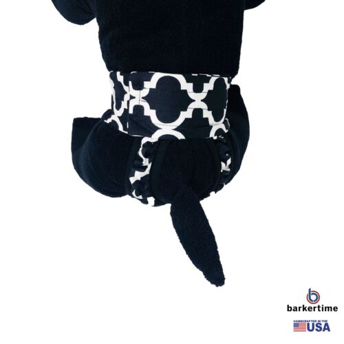 white quatrefoil on black diaper pull-up - model 2 white quatrefoil on black diaper pull-up - model 2