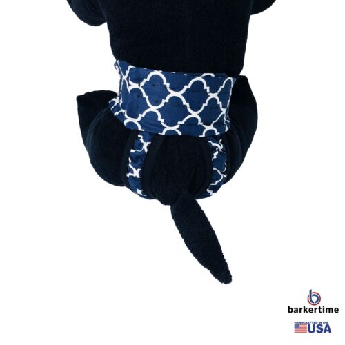 white quatrefoil on blue diaper pull-up - model 2 white quatrefoil on blue diaper pull-up - model 2