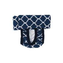 White Quatrefoil on Blue  Cat Diaper Pull-up