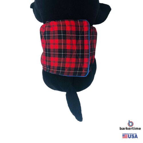 red plaid belly band - model 2 red plaid belly band - model 2