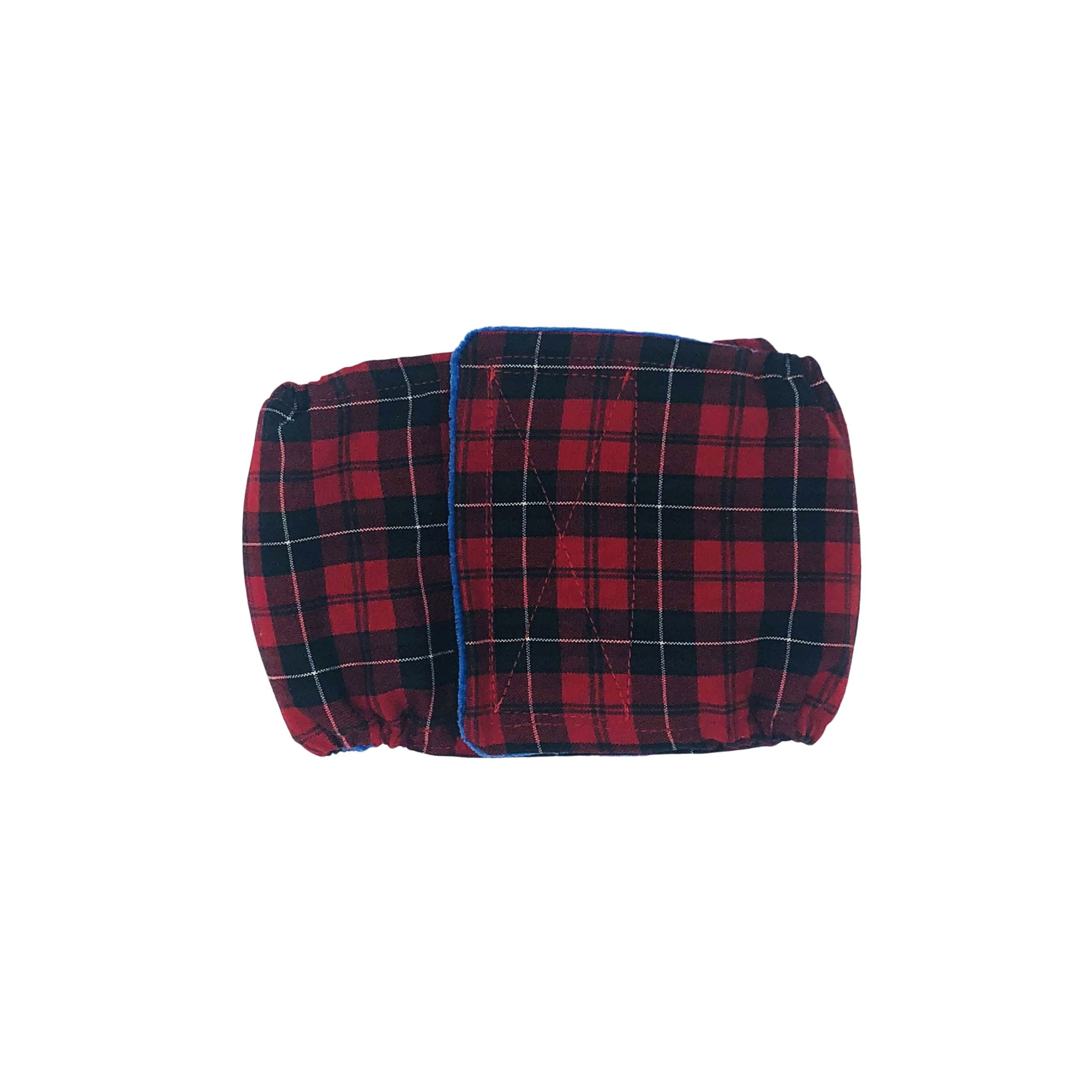 Red Plaid  Dog Belly Band
