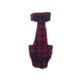 red plaid diaper overall - back