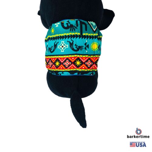 american southwest on blue teal belly band - model 2 american southwest on blue teal belly band - model 2