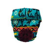 American Southwest on Blue Teal Dog Diaper