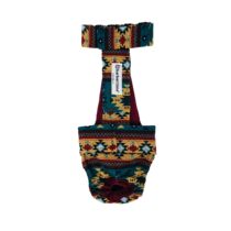 American Southwest Pattern on Blue Teal Escape-Proof Washable Dog Diaper Overall