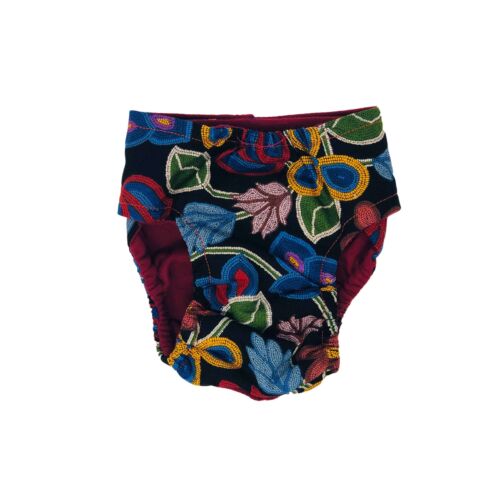 beautiful flowers on black diaper - back beautiful flowers on black diaper - back