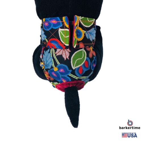 beautiful flowers on black diaper - model 2 beautiful flowers on black diaper - model 2