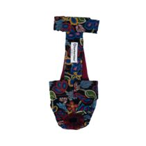 Beautiful Flowers on Black Escape-Proof Washable Dog Diaper Overall