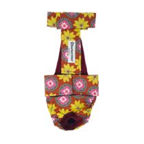 Forever Flower on Brown   Dog Diaper Overall