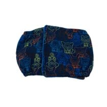 Neon Skeleton Figures on Blue  Dog Belly Band