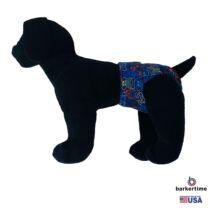 neon skeleton figures on blue diaper – model 1