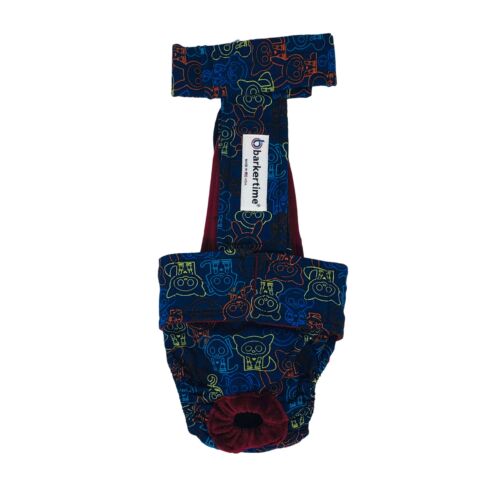 neon skeleton figures on blue diaper overall neon skeleton figures on blue diaper overall