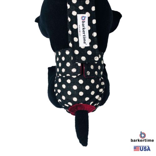 white polka dot on vintage black diaper overall - model 2 white polka dot on vintage black diaper overall - model 2