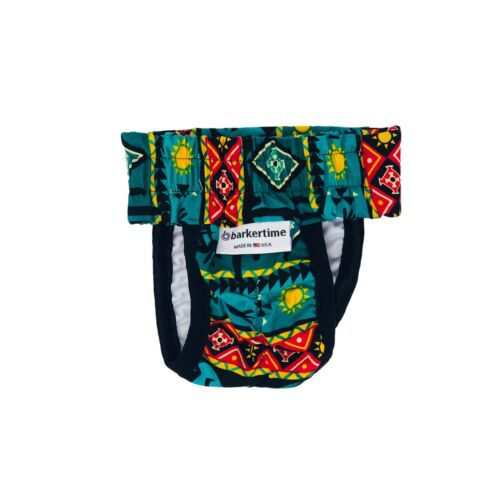 american southwest on blue teal diaper pull-up - back american southwest on blue teal diaper pull-up - back