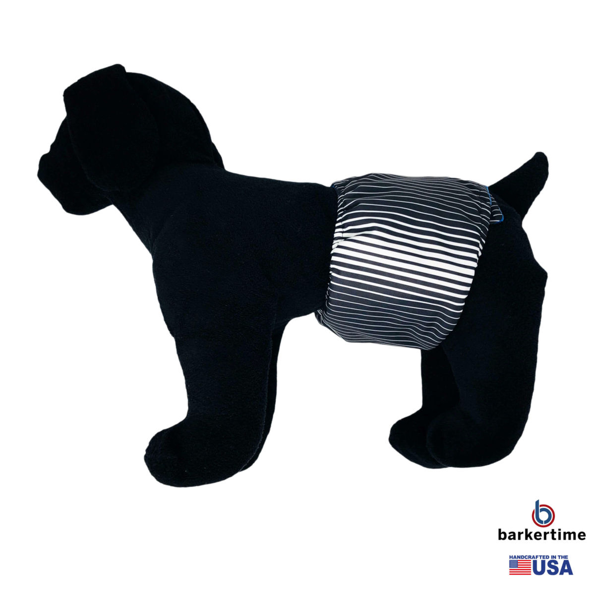Barkertime Black Stripes Dog Belly Band Male Wrap