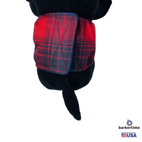 red plaid waterproof belly band - model 2 red plaid waterproof belly band - model 2