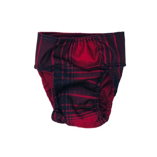 red plaid waterproof diaper - back red plaid waterproof diaper - back