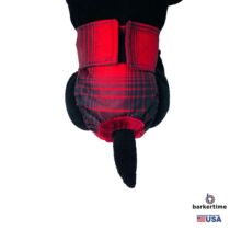 red plaid waterproof diaper – model 2