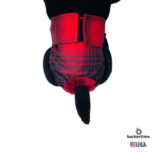 red plaid waterproof diaper - model 2 red plaid waterproof diaper - model 2