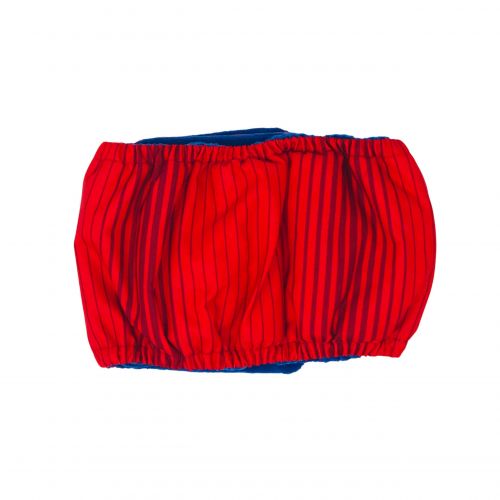red stripes waterproof belly band - back