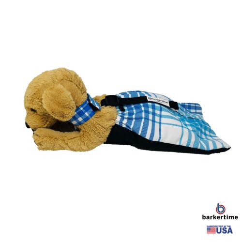 blue plaid waterproof drag bag - model 1