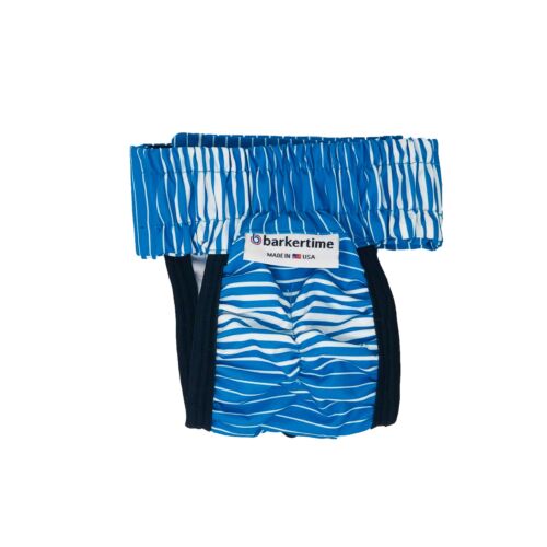 blue stripes waterproof diaper pull-up - back blue stripes waterproof diaper pull-up - back