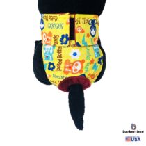 skeleton figures on yellow diaper – model 2