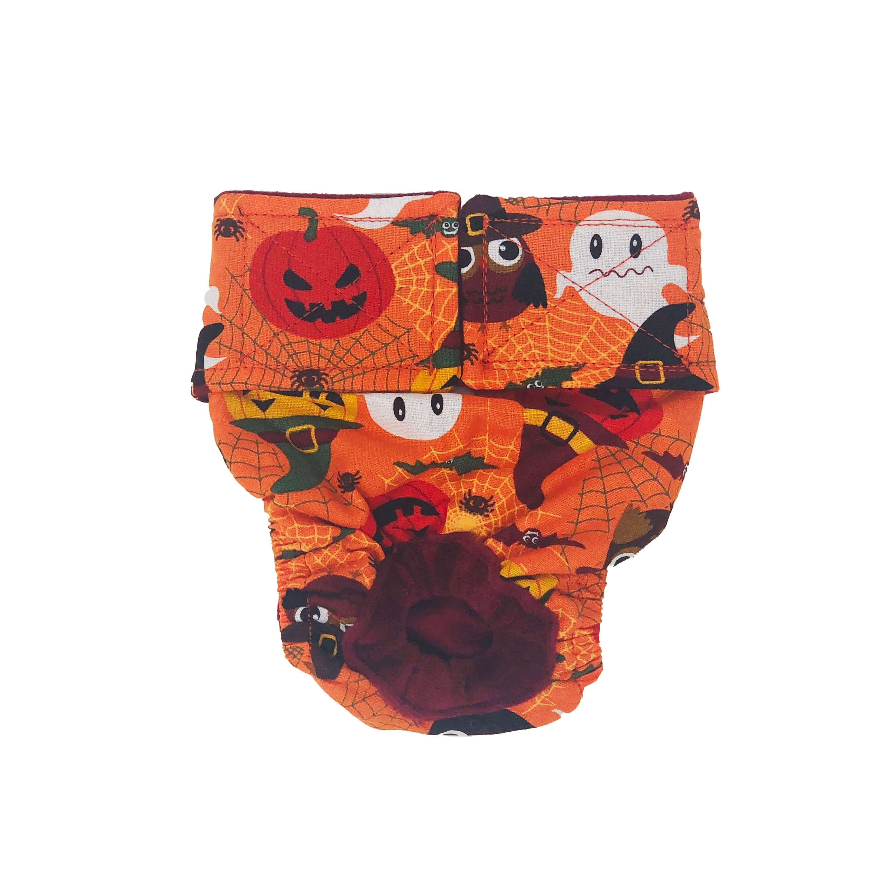 Barkertime Halloween Washable Cat Diaper - Made in USA