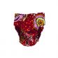 paradise flowers on red diaper - back