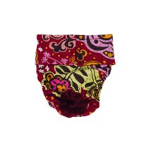 Paradise Flowers on Red   Cat Diaper