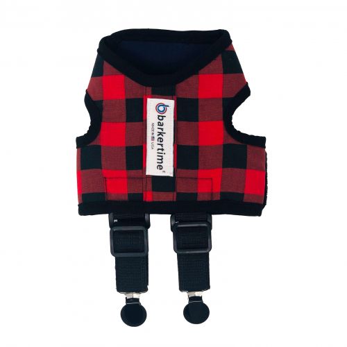 buffalo plaid suspender harness