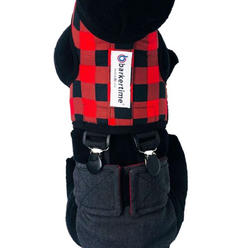 buffalo plaid suspender harness - model 2 buffalo plaid suspender harness - model 2