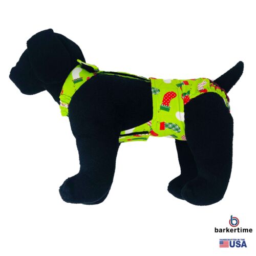 christmas stockings on green diaper overall - model 1 christmas stockings on green diaper overall - model 1