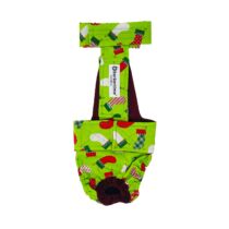 Christmas Stockings on Green   Dog Diaper Overall