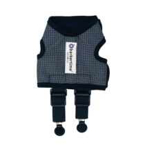 Black and White Gingham Diaper Suspender Harness to Keep Dog Diapers On