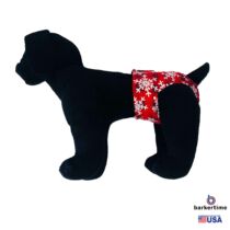 snowflakes on buffalo plaid diaper – model 1