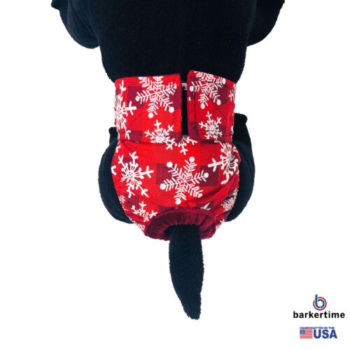 snowflakes on buffalo plaid diaper - model 2 snowflakes on buffalo plaid diaper - model 2