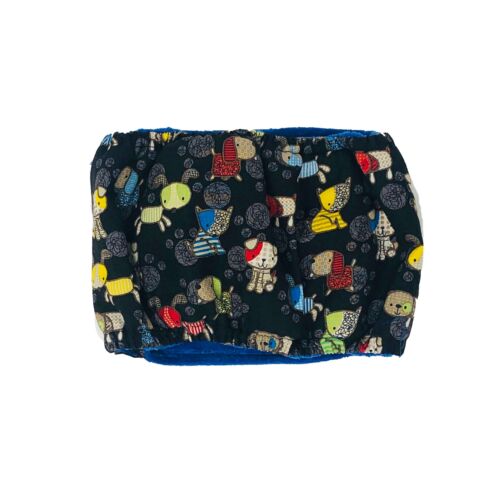 funky dog on black belly band - back funky dog on black belly band - back