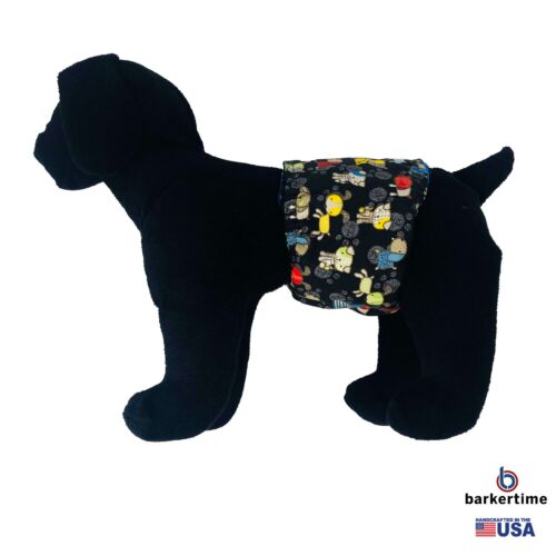 funky dog on black belly band - model 1 funky dog on black belly band - model 1