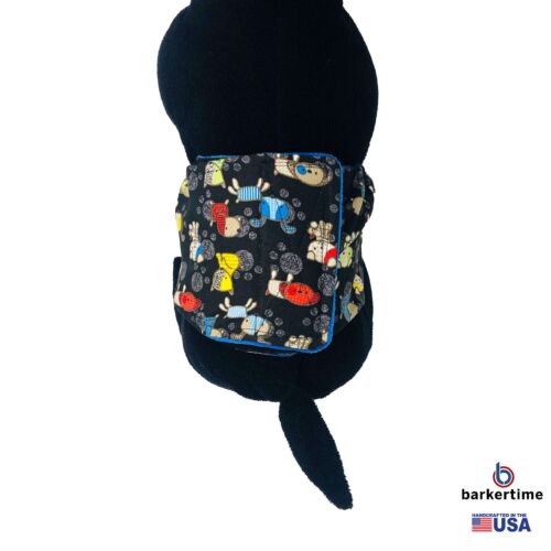 funky dog on black belly band - model 2 funky dog on black belly band - model 2