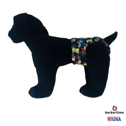 funky dog on black diaper - model 1 funky dog on black diaper - model 1