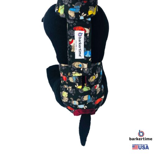 funky dog on black diaper overall - model 2 funky dog on black diaper overall - model 2