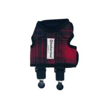 Red Plaid Diaper Suspender Harness to Keep Dog Diapers On