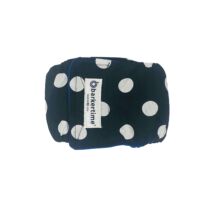 White Polka Dot on Black  Dog Belly Band