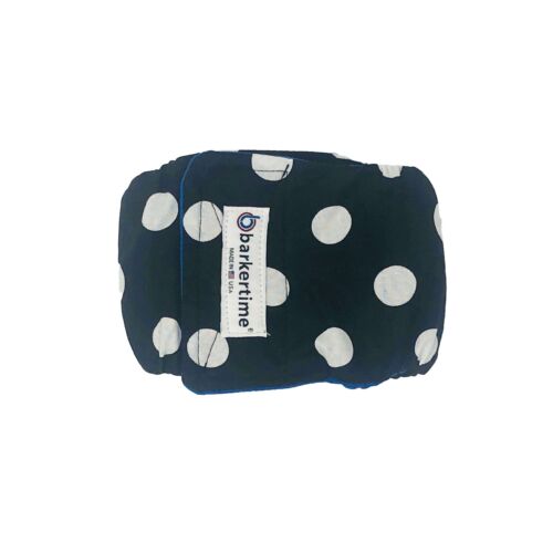 white polka dot on black belly band white polka dot on black belly band