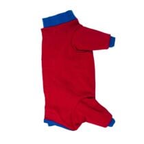 Cherry Red with Blue Cuff PeeJama - Long Sleeves