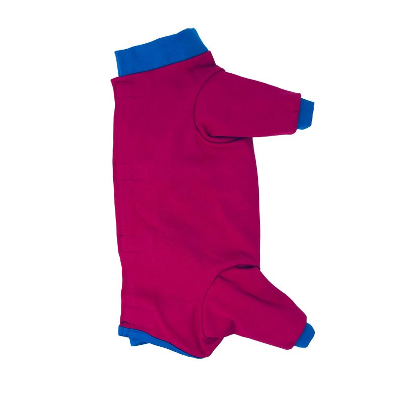 Fuchsia Pink with Blue Cuff PeeJama – Long Sleeves