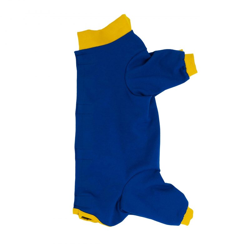 Royal Blue with Yellow Cuff PeeJama – Long Sleeves