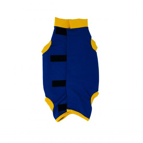 royal blue with yellow cuff peejama short sleeve